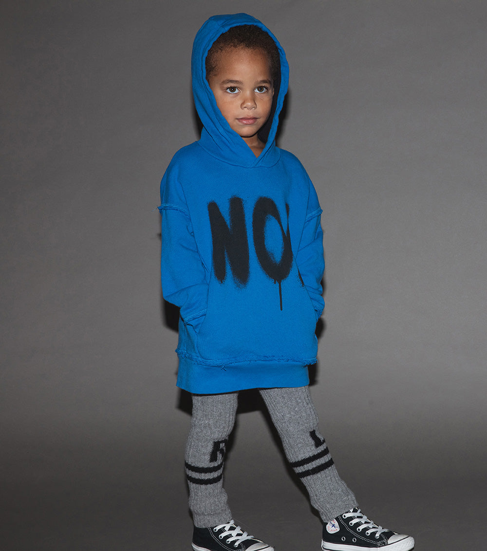 Kid | Low Stripe Knit Leggings | Heather Grey