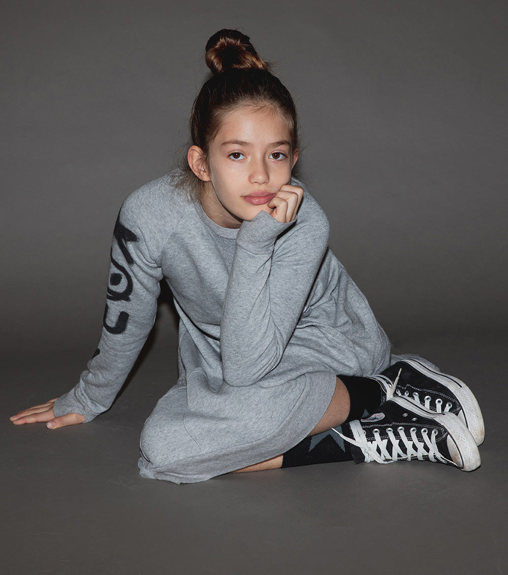 Kid | Total Elements Kangaroo Dress | Heather Grey