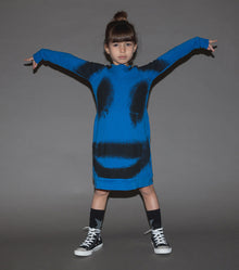 Kid | Sprayed Smiles A Dress | Blue
