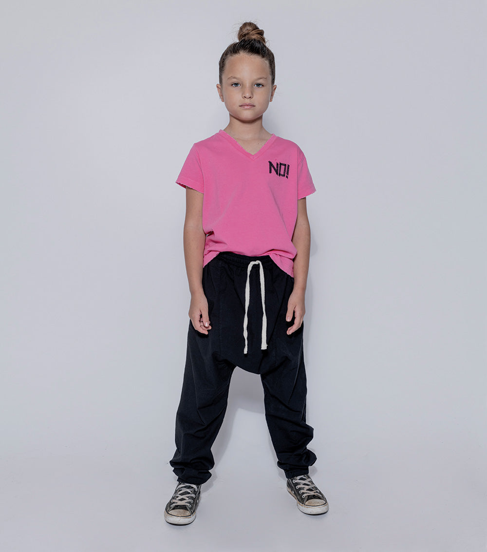 Kid | No! V Shirt | Lava Pink