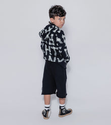 Kid | Masking Tape Light Zip Hoodie | Natural