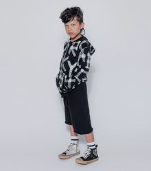 Kid | Masking Tape Light Zip Hoodie | Heather Grey