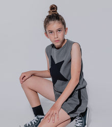 Kid | Star Patch Yoga Overall | Blue