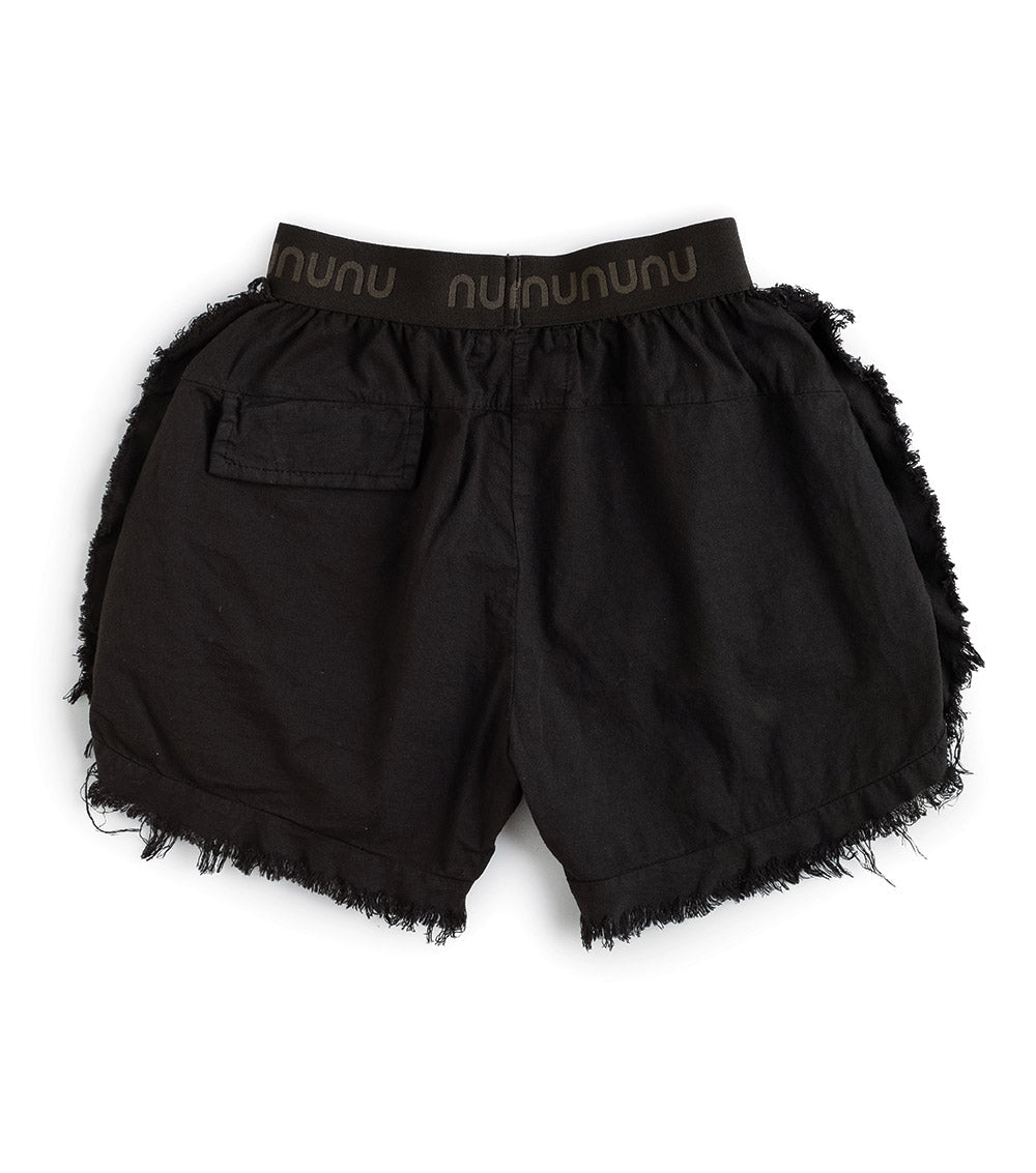 Kid | Airy Ruffled Shorts | Black