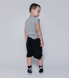 Kid | Unbalanced Shorts | Black