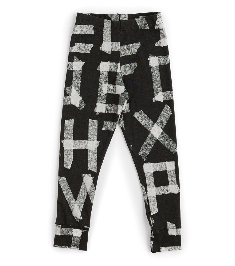 Kid | Masking Tape Leggings | Black