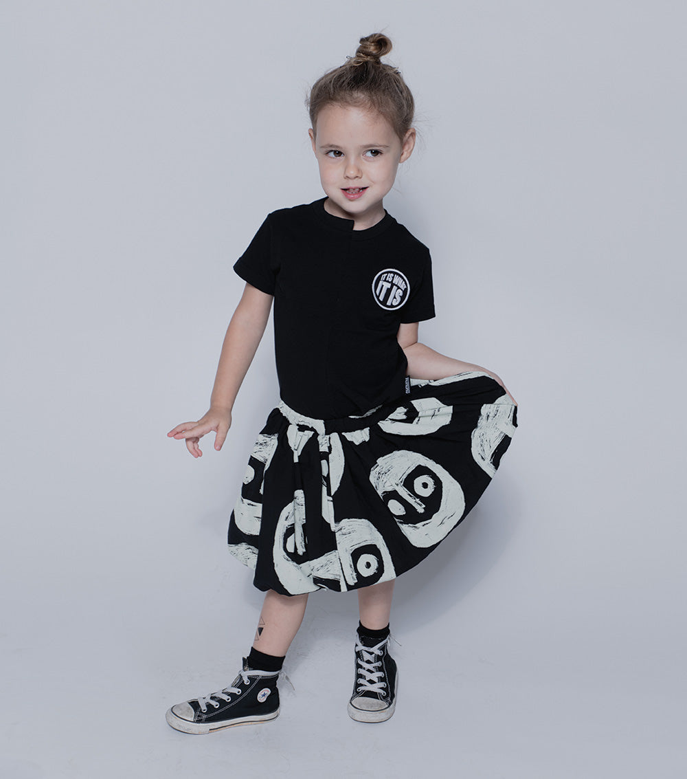 Kid | Voile Warriors Skirt | Black