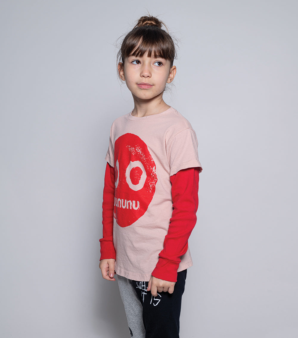 Kid | Nununu Smile Print Shirt | Powder Pink