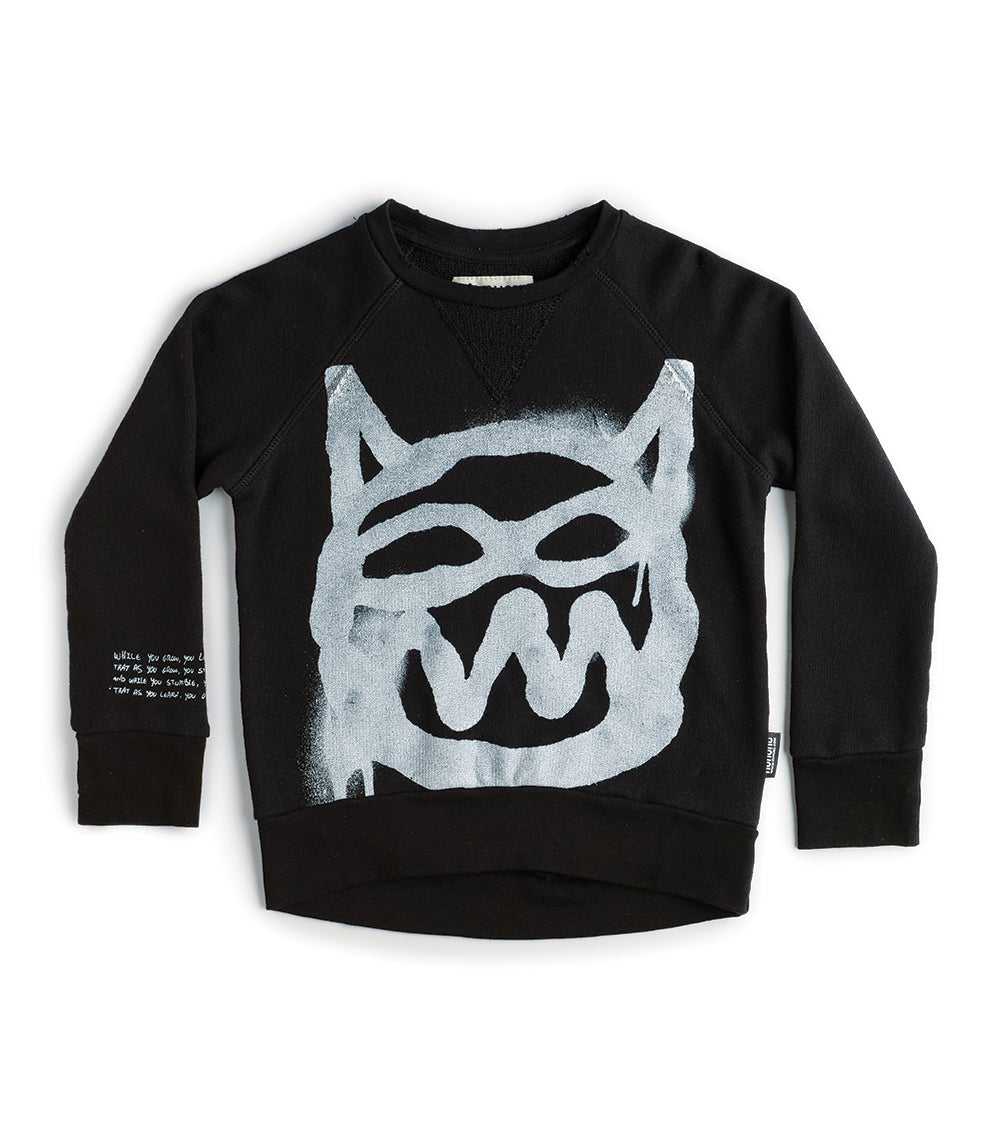 Kid | Mischief Cat Sweatshirt | Black