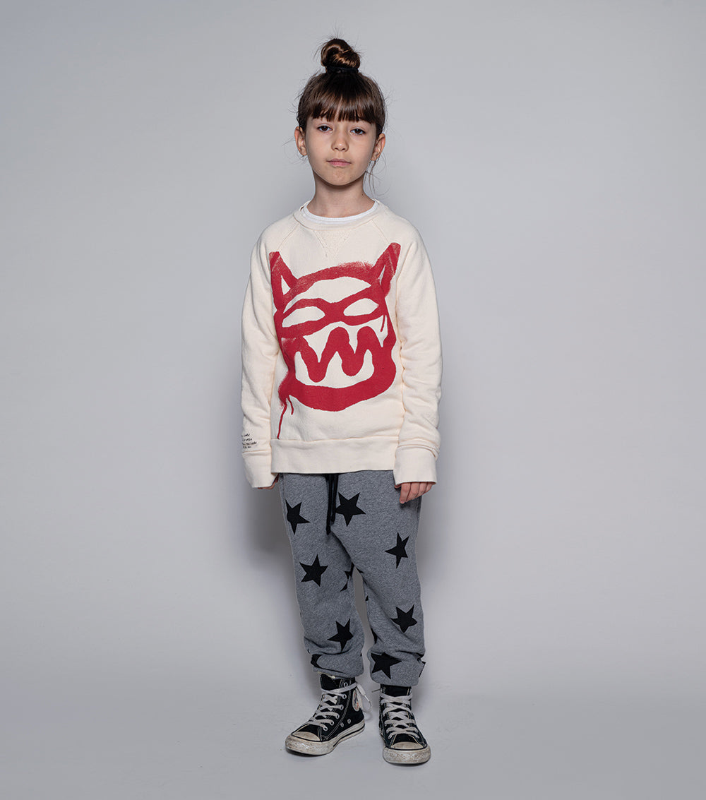 Kid | Mischief Cat Sweatshirt | Natural
