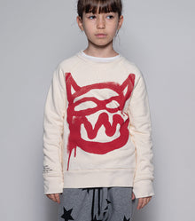 Kid | Mischief Cat Sweatshirt | Natural