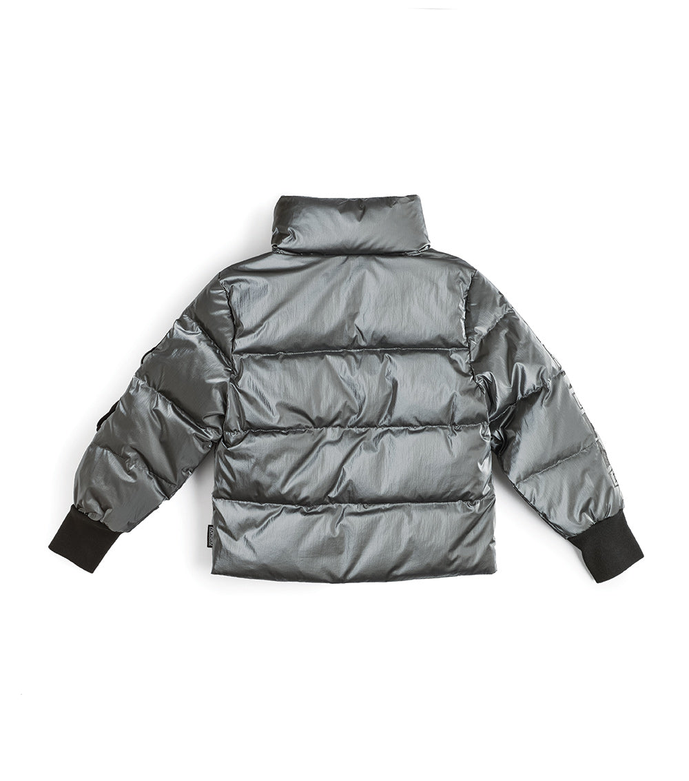 Kid | Attention Fluffy Down Jacket | Dark Silver