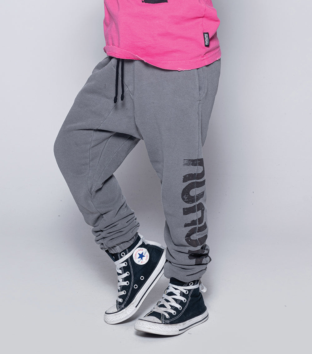 Kid | Nununu Raw Pants | Dyed Grey