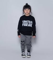 Kid | Scribbled Skull Pants | Vintage Grey