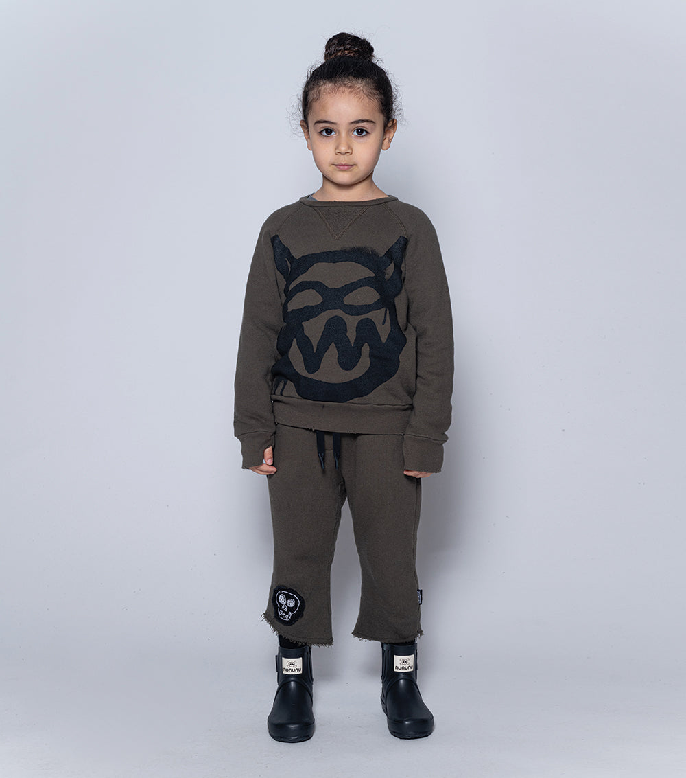 Kid | Skull Patch Smart Pants | Olive