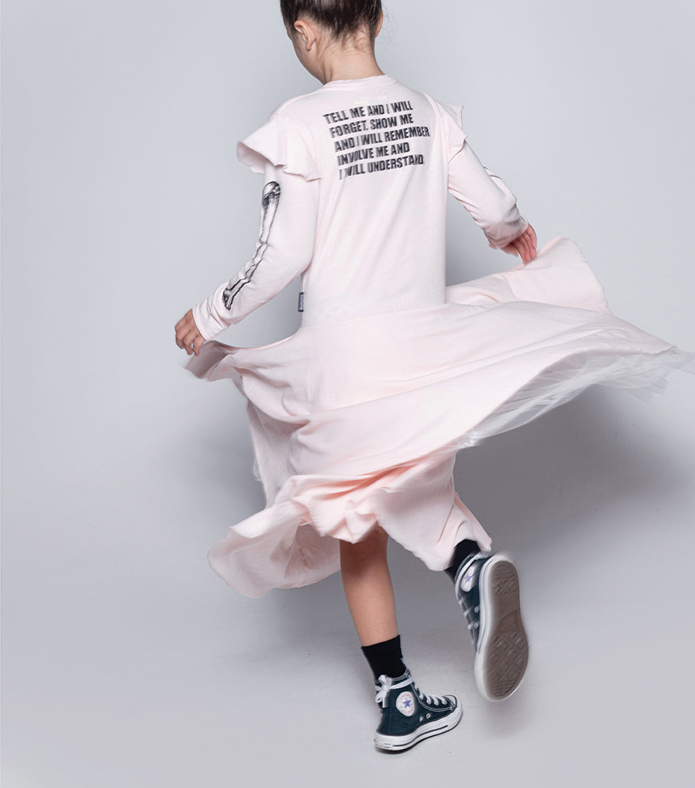 Kid | Nununu Smile Multi Layered Dress | Powder Pink