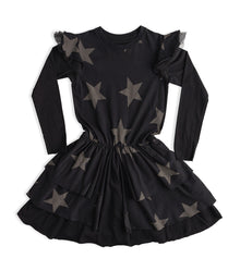 Kid | Star Multi Layered Dress | Black