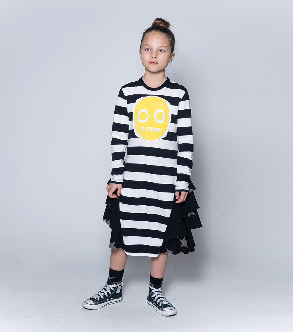Kid | Nununu Smile Layered Dress | Stripes