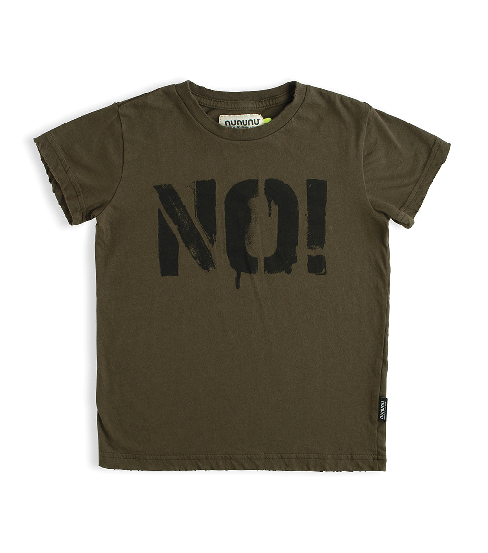 Kid | No! T-Shirt | Olive