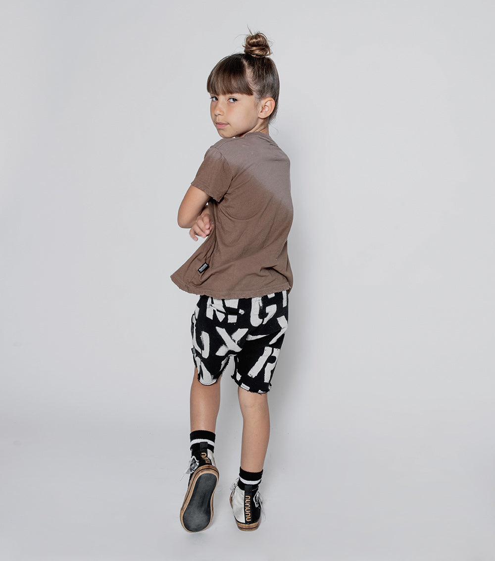Kid | Gradient Skull T-Shirt | Earth Brown