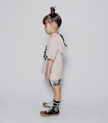 Kid | Fuzzy Skull Hooded Sweatshirt | Nude
