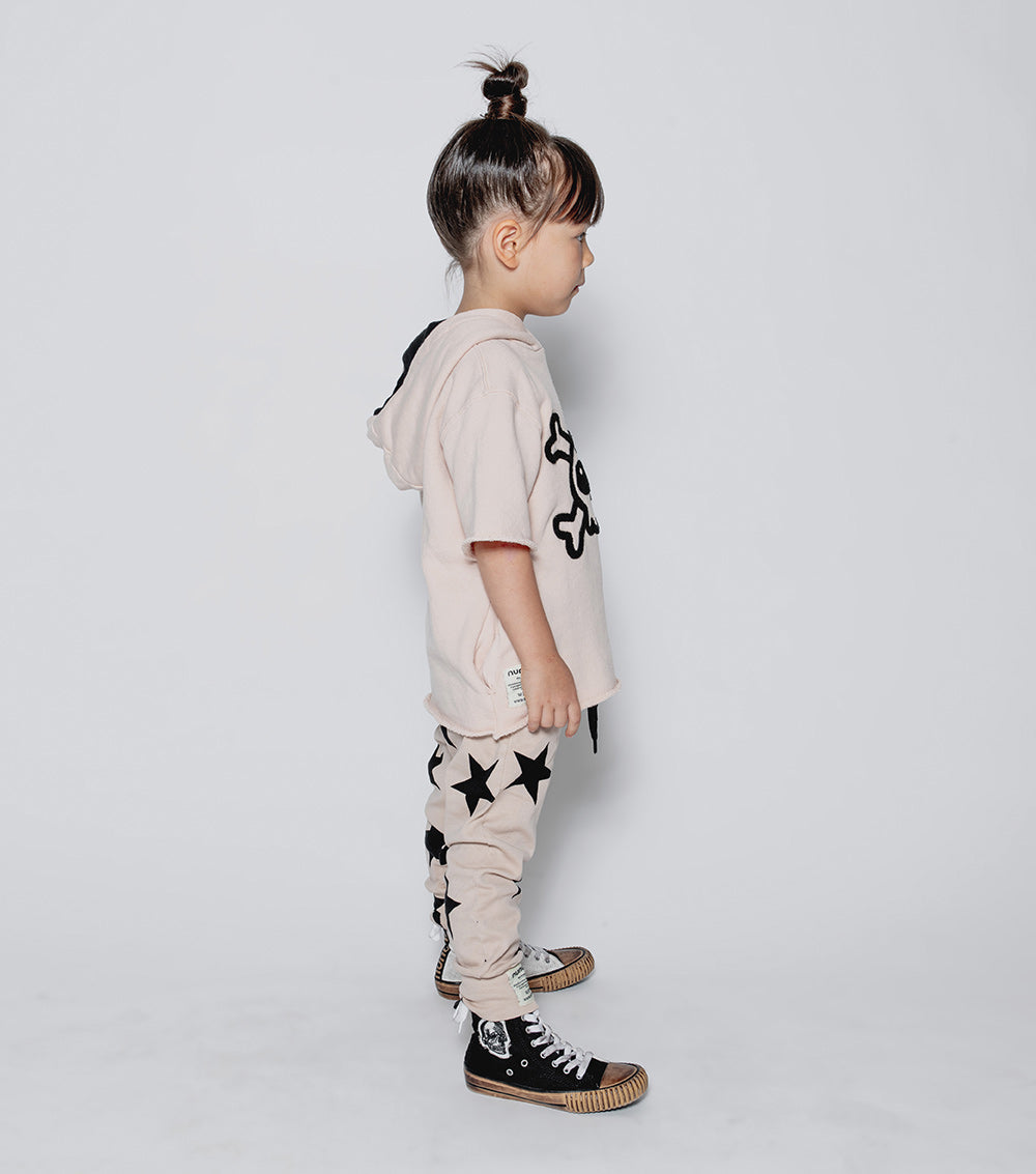 Kid | Fuzzy Skull Hooded Sweatshirt | Nude