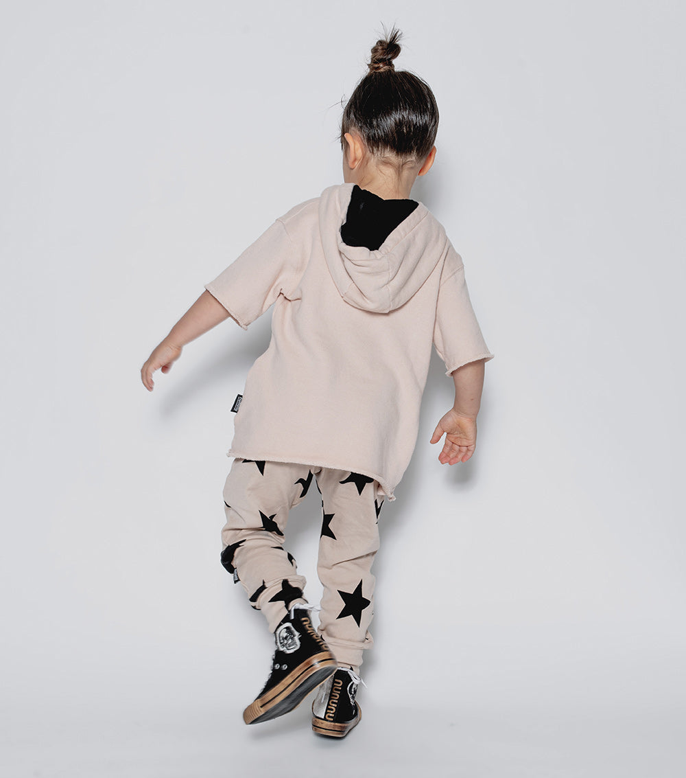 Kid | Fuzzy Skull Hooded Sweatshirt | Nude