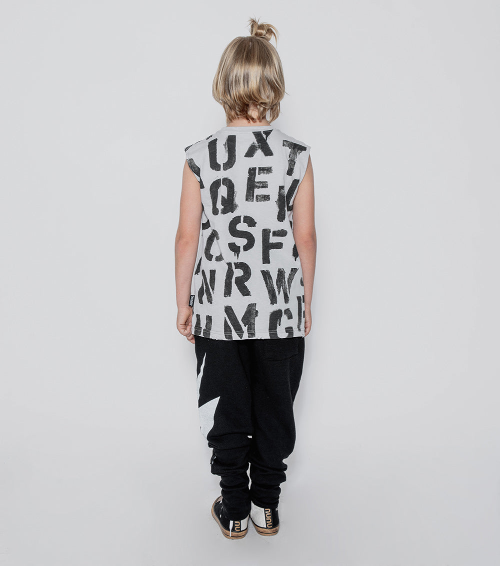 Kid | Abc Sleeveless Shirt | Ice Grey