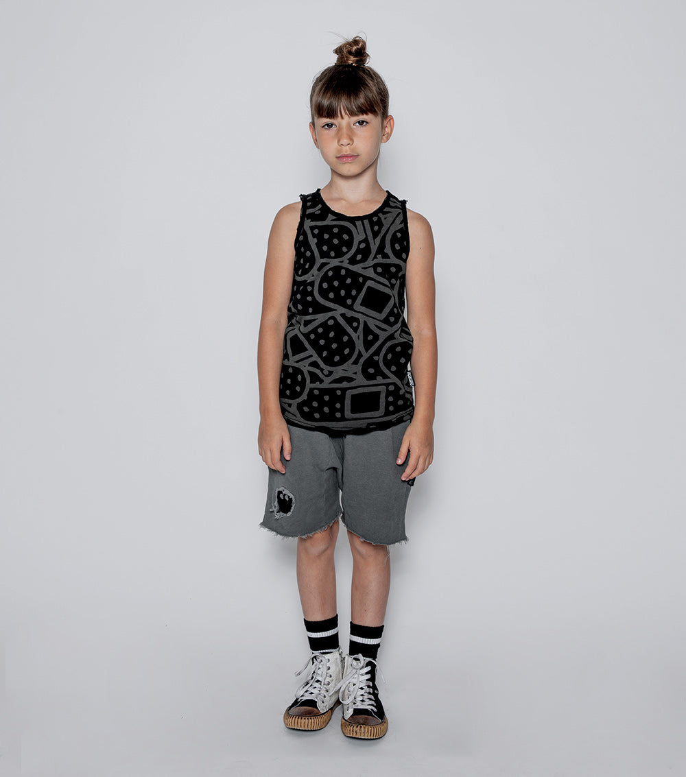 Kid | Bandaid Tank Top | White