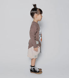 Kid | Rainbow Dude Patch Shirt | Earth Brown