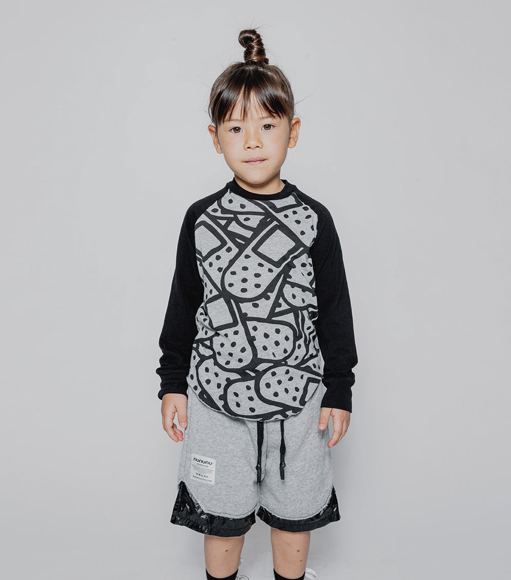 Kid | Bandaid Baseball Shirt | Heather Grey