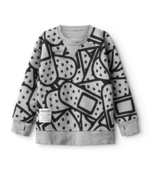 Kid | Bandaid Sweatshirt | Heather Grey