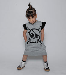 Kid | Ruffled Sleeve Sweatdress | Black