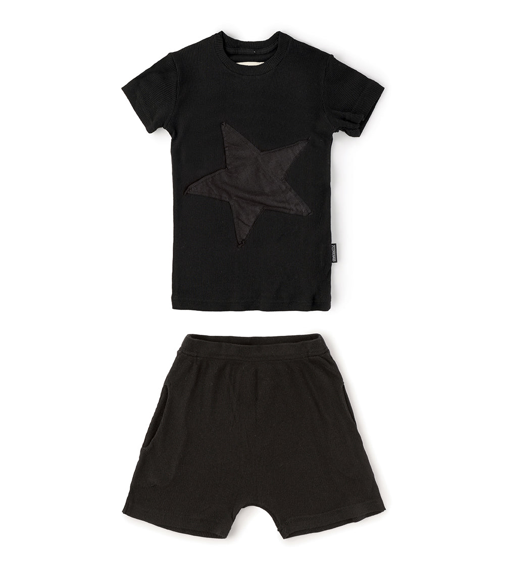 Kid | Star Patch Loungewear | Black