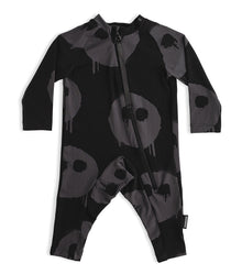 Kid | Melting Masks Swim Overall | Black