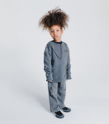 Kid | Patchwork Sweatshirt | Dyed Graphite
