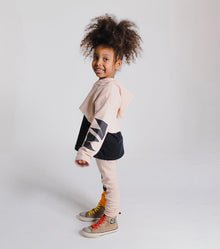 Kid | Cropped Hi-Lo Hoodie | Nude