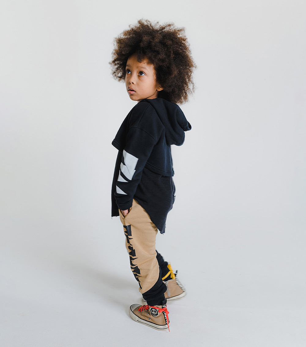Kid | Colorblock Nununu Baggy Pants | Mocha