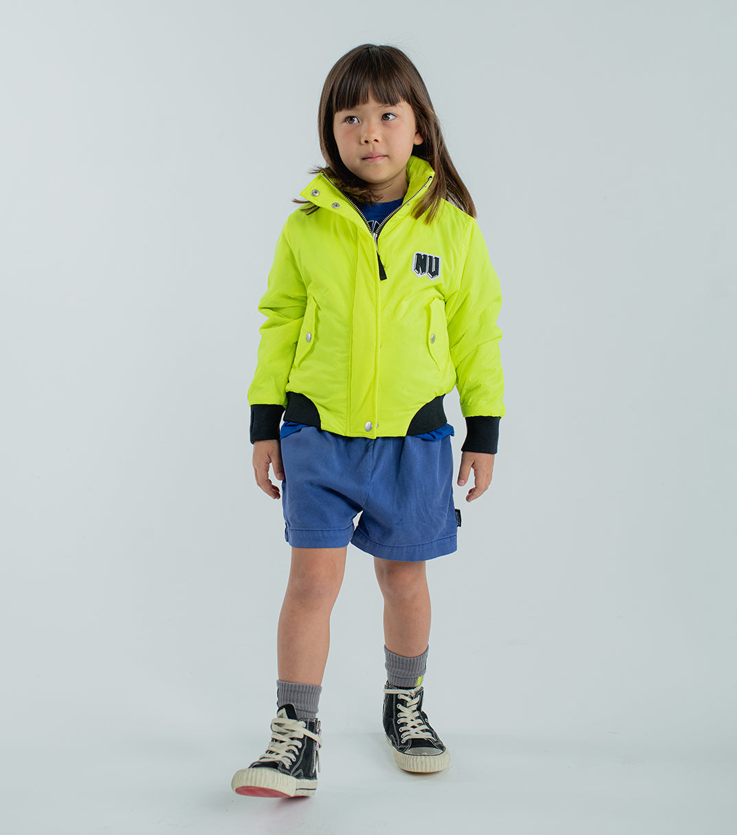 Kid | Only Human Bomber Jacket | Hot Lime