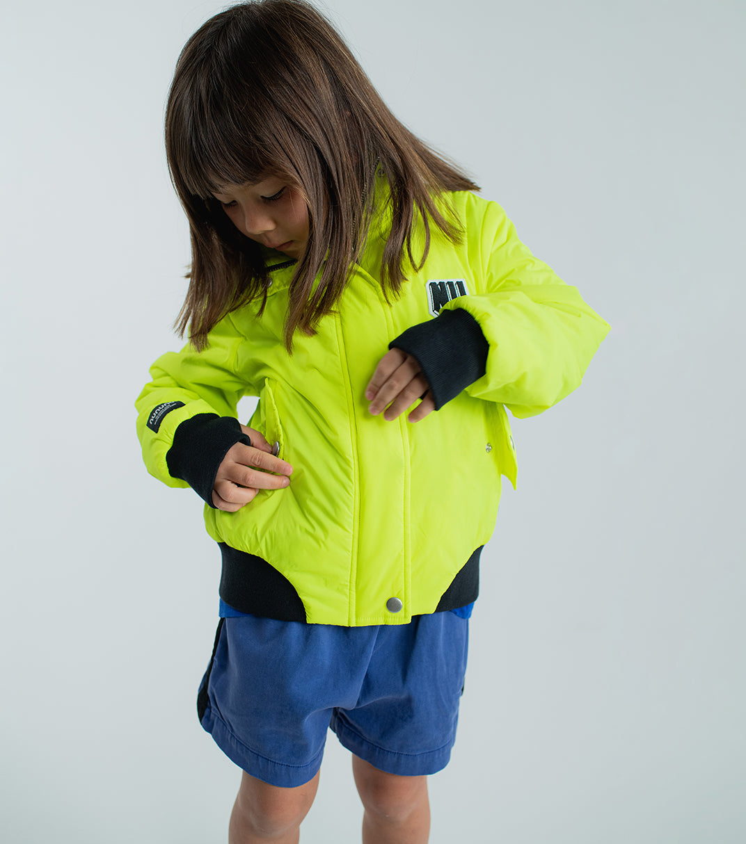 Kid | Only Human Bomber Jacket | Hot Lime