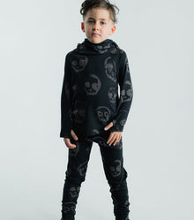 Kid | Faded Skulls Leggings | Stone