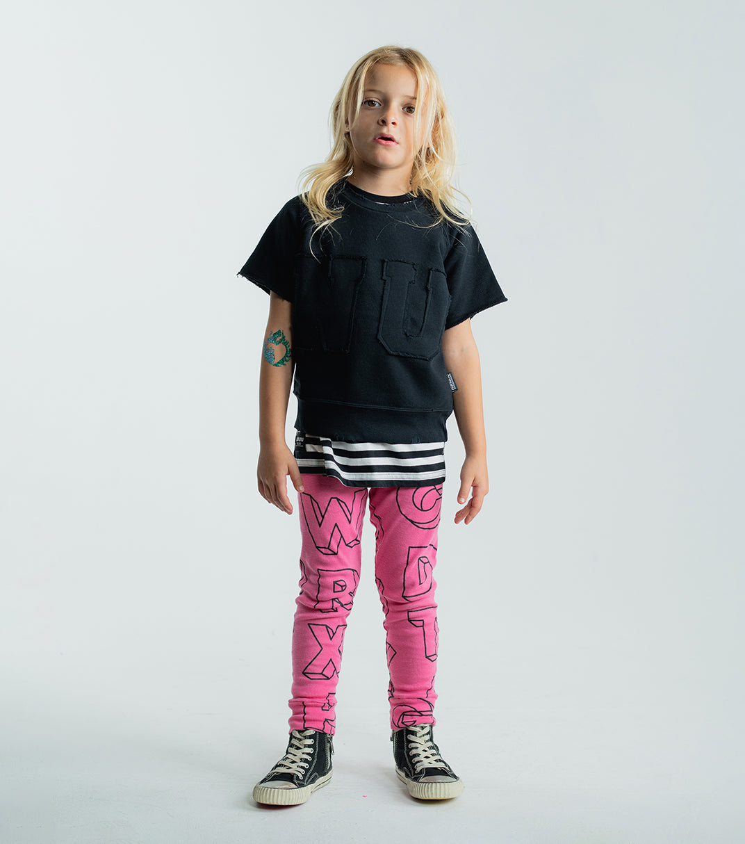 Kid | A-Z Leggings | Hot Pink