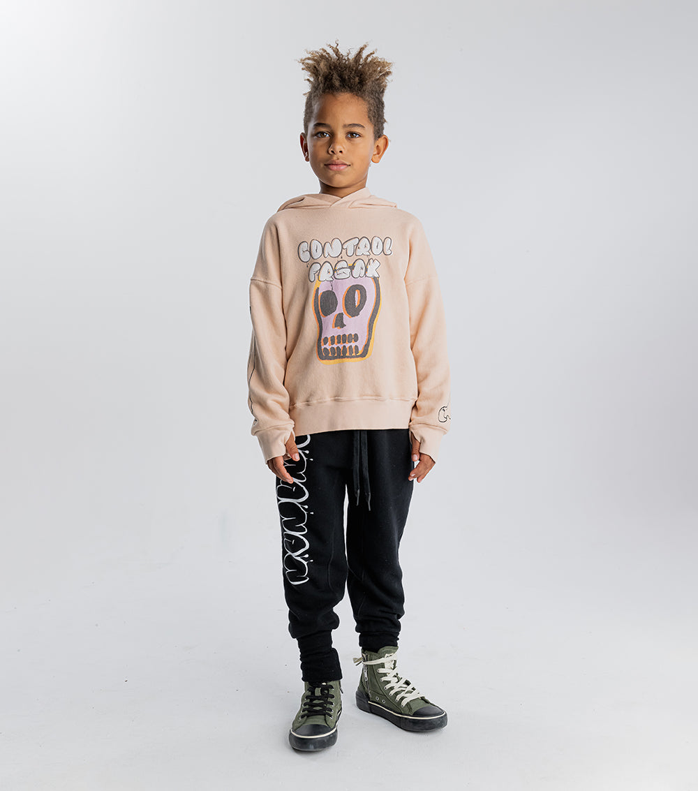 Kid | Bubbly Dizzy Skull Hoodie | Nude