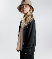 Kid | Stripey Snakes Sporty Jacket | Black