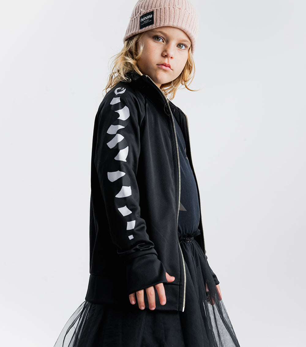 Kid | Stripey Snakes Sporty Jacket | Black