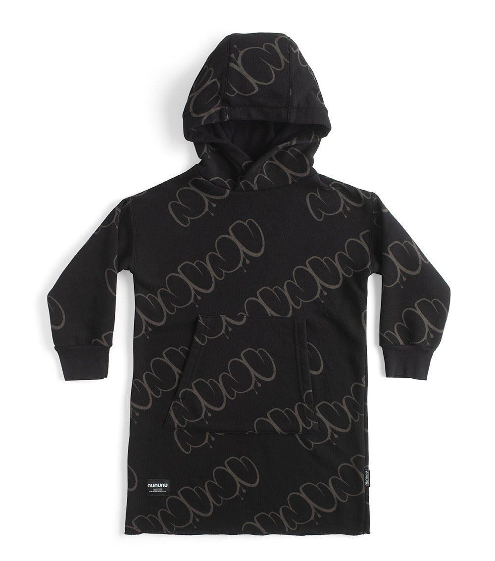 Kid | Bubbly Nununu Hooded A Dress | Black