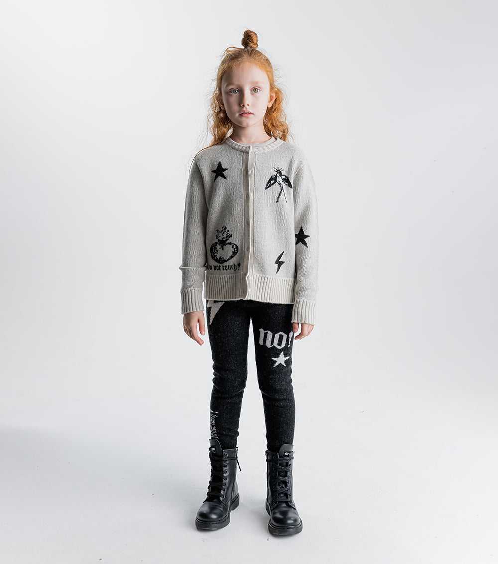 Kid | All Inked Knit Leggings | Black