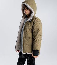 Kid | Reversible Sherpa Jacket | Olive
