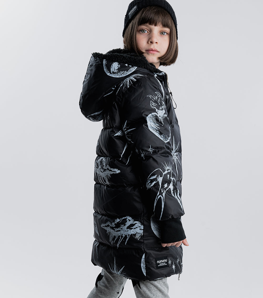 Kid | All Inked Reversible Down Coat | Black