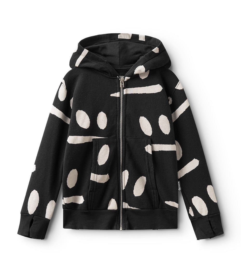Unisex | Smirks Zip Hoodie | Black